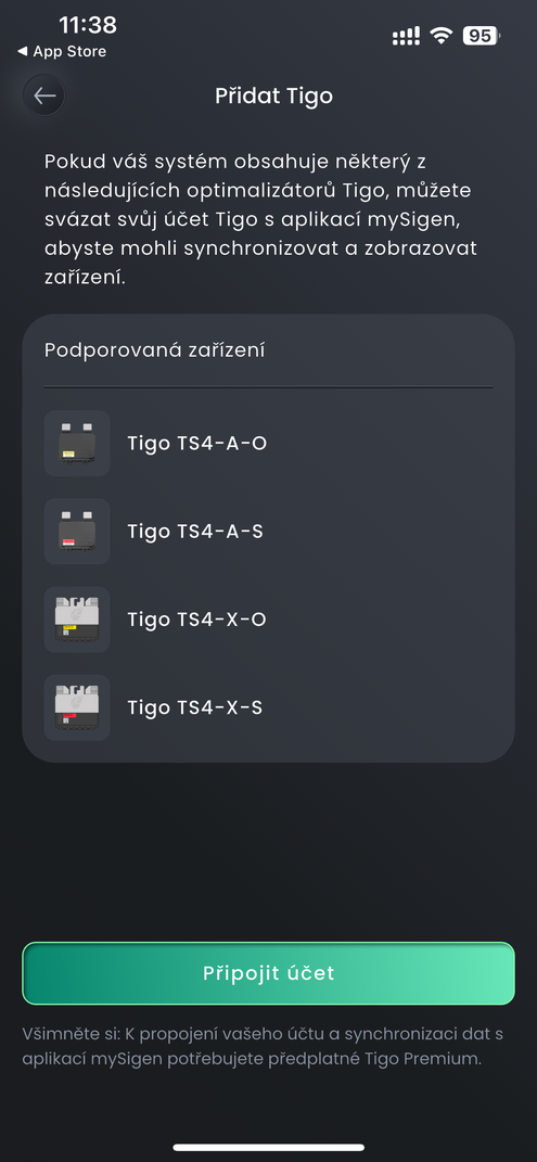 Synchronizace s Tigo