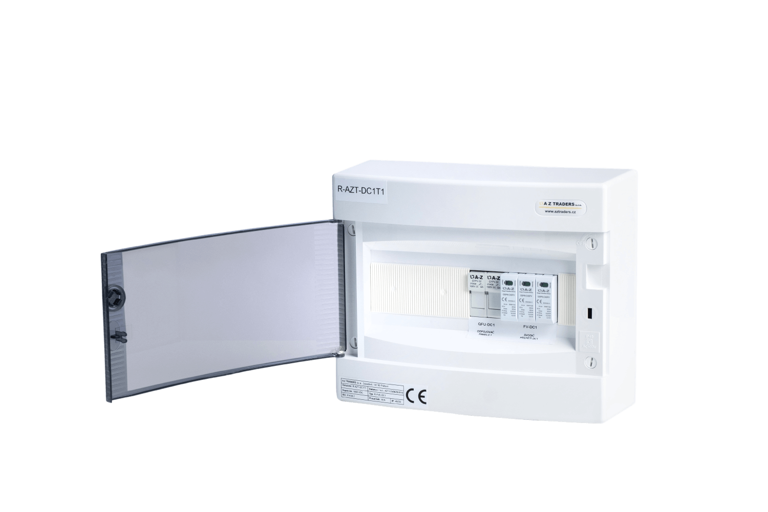 DC Rozvaděč AZT DC1, pro 1 string, přepěťová ochrana T1 + T2