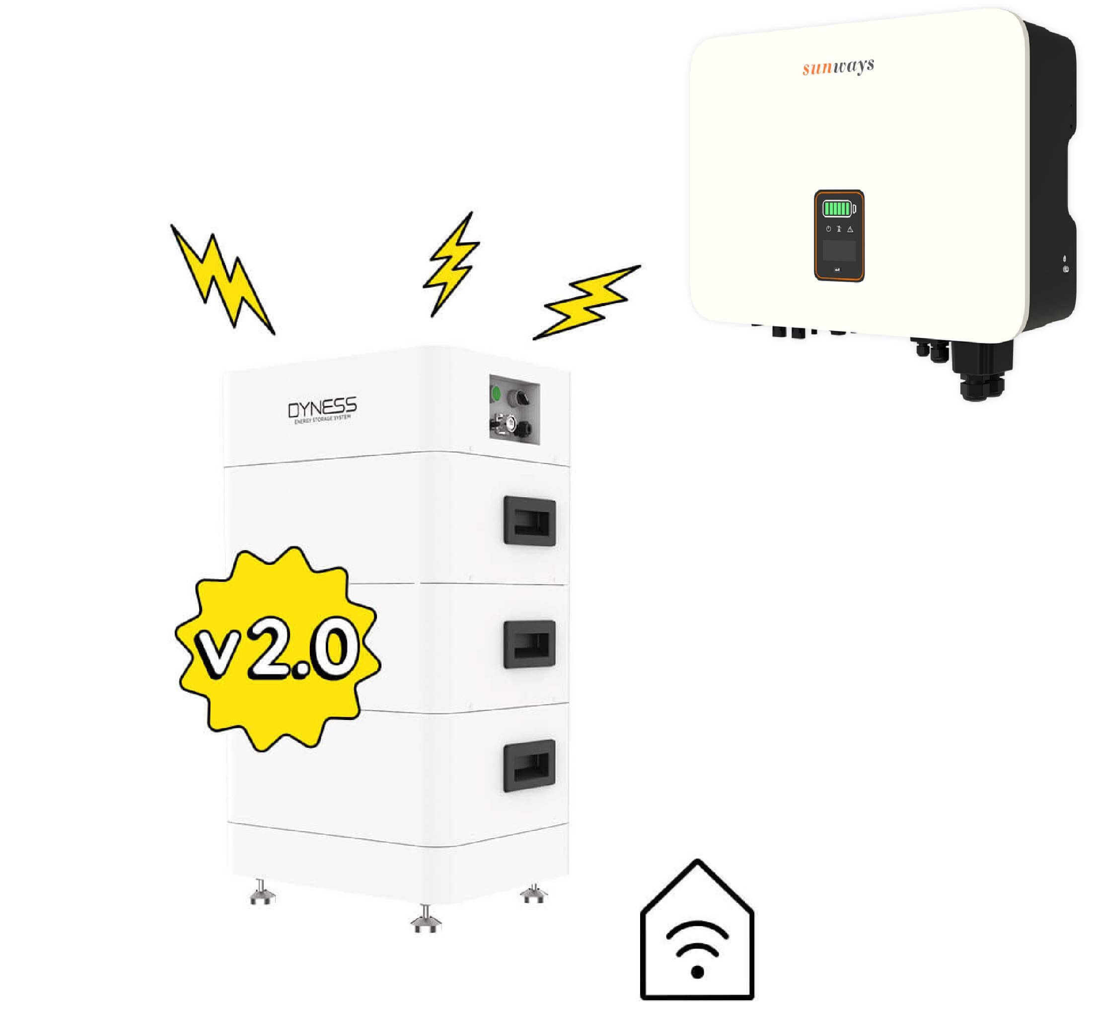 Dyness Tower T10 mit Sunways Hybrid STH-10KTL-HT