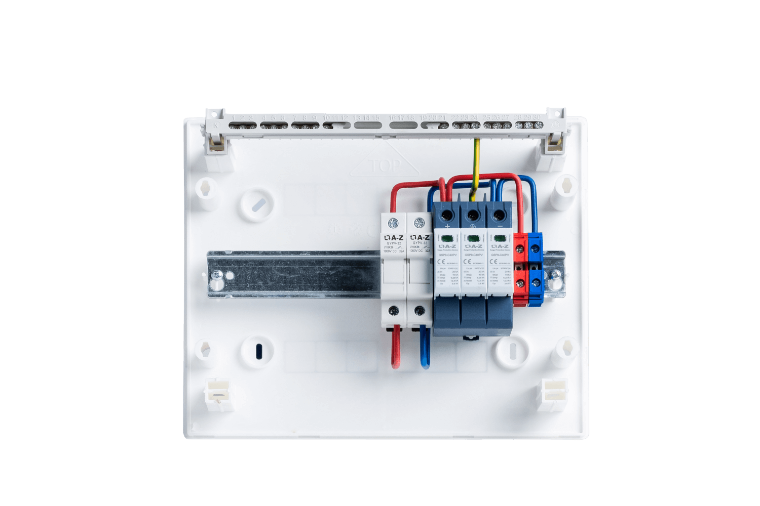 DC Rozvaděč AZT DC1, pro 1 string, přepěťová ochrana T1 + T2
