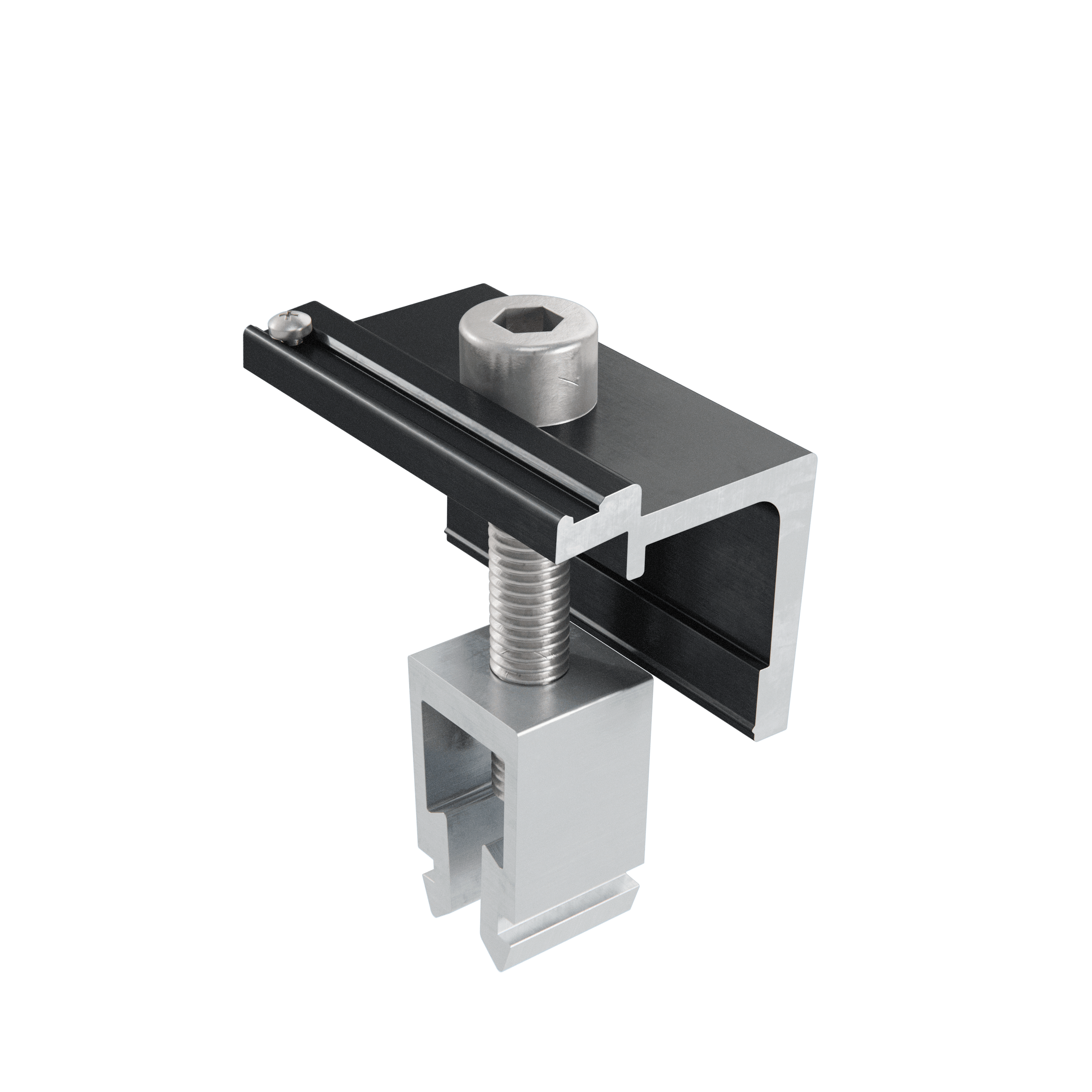 Alumero easyCLAMP End clamp Click mit Pin black