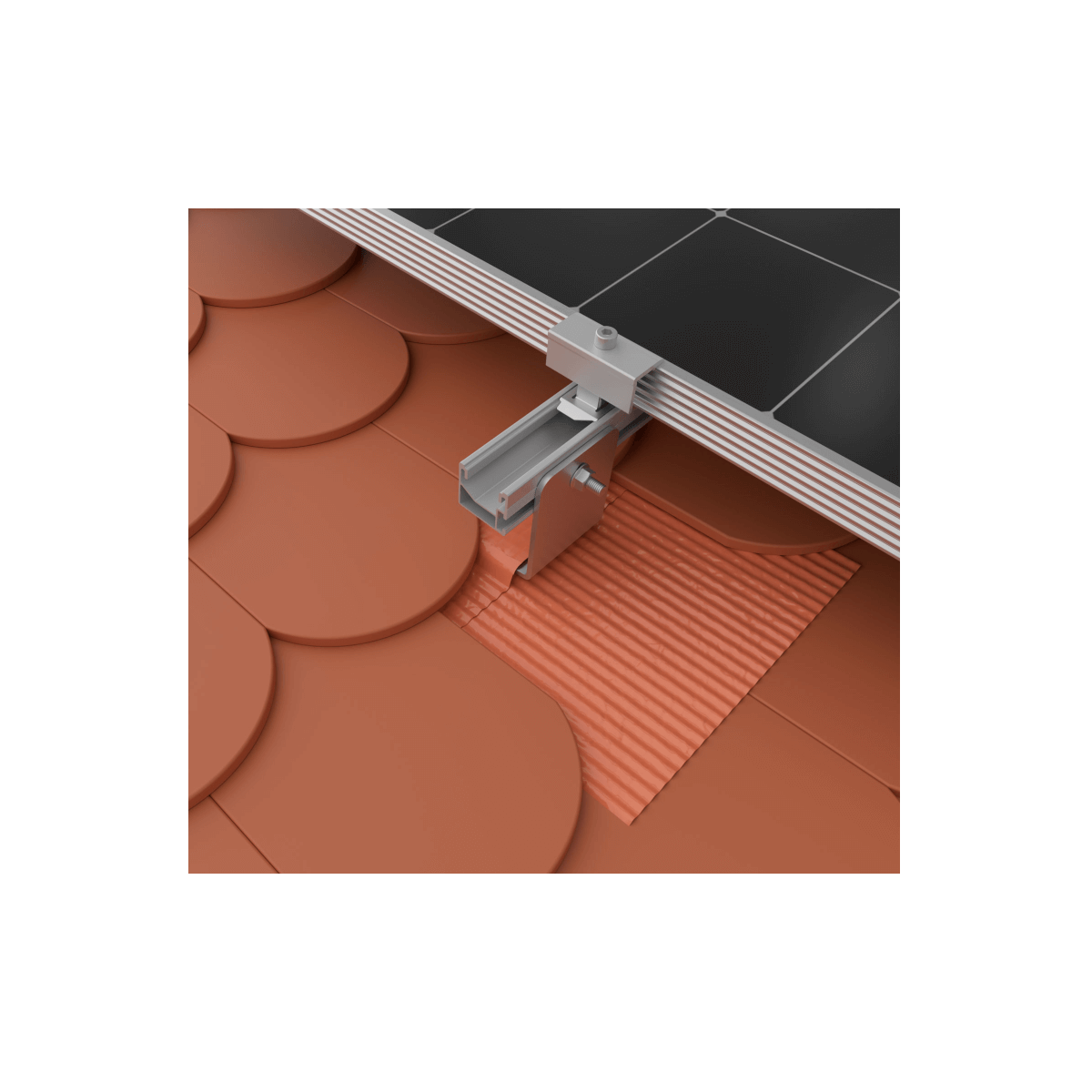 Kovový kryt K2 SingleHook FlatTile - červený