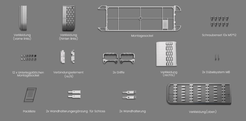 Sigenergy SigenStor Installation Kit für Bodenmontage mit verstellbaren Standfüßen