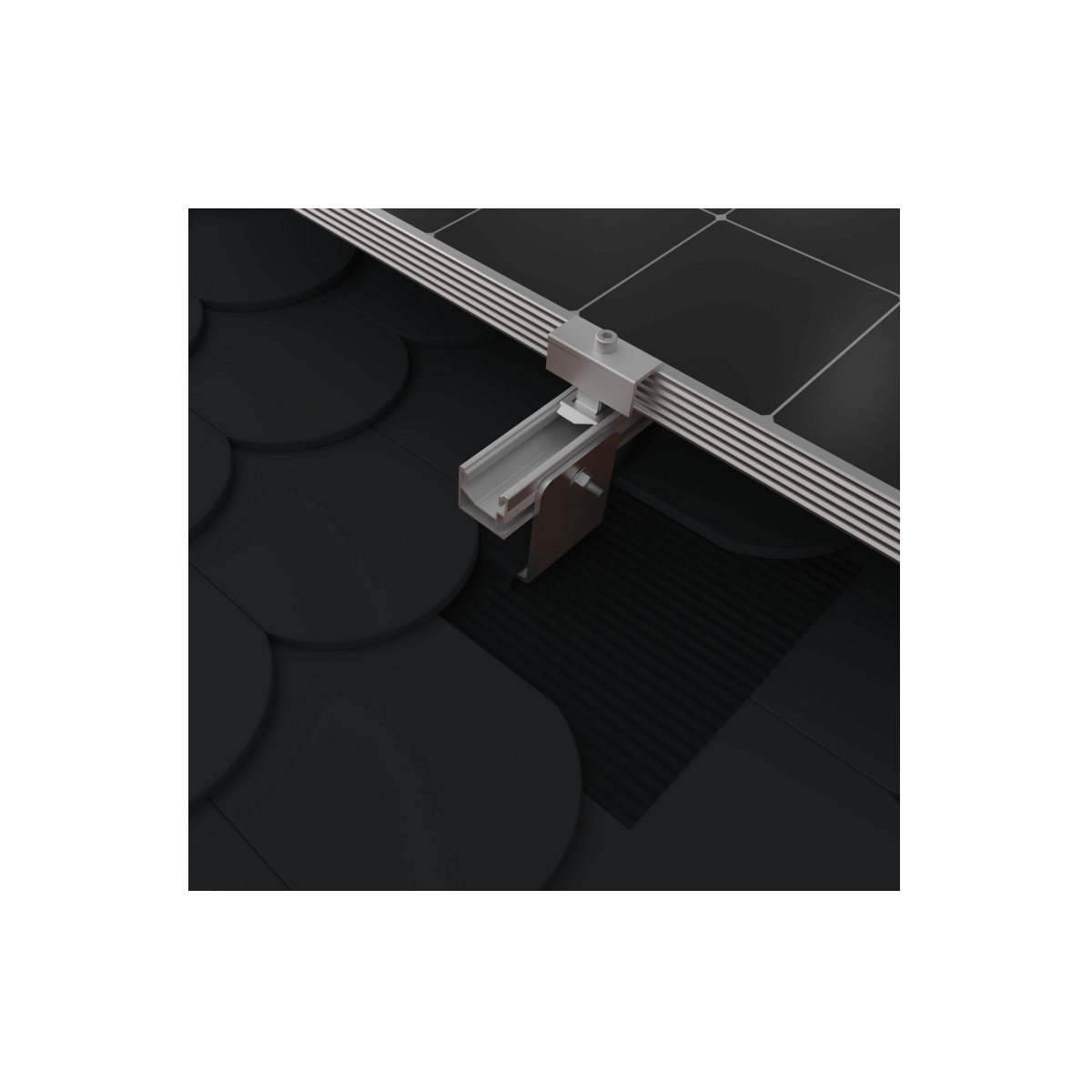 Kovový kryt K2 SingleHook FlatTile - černý