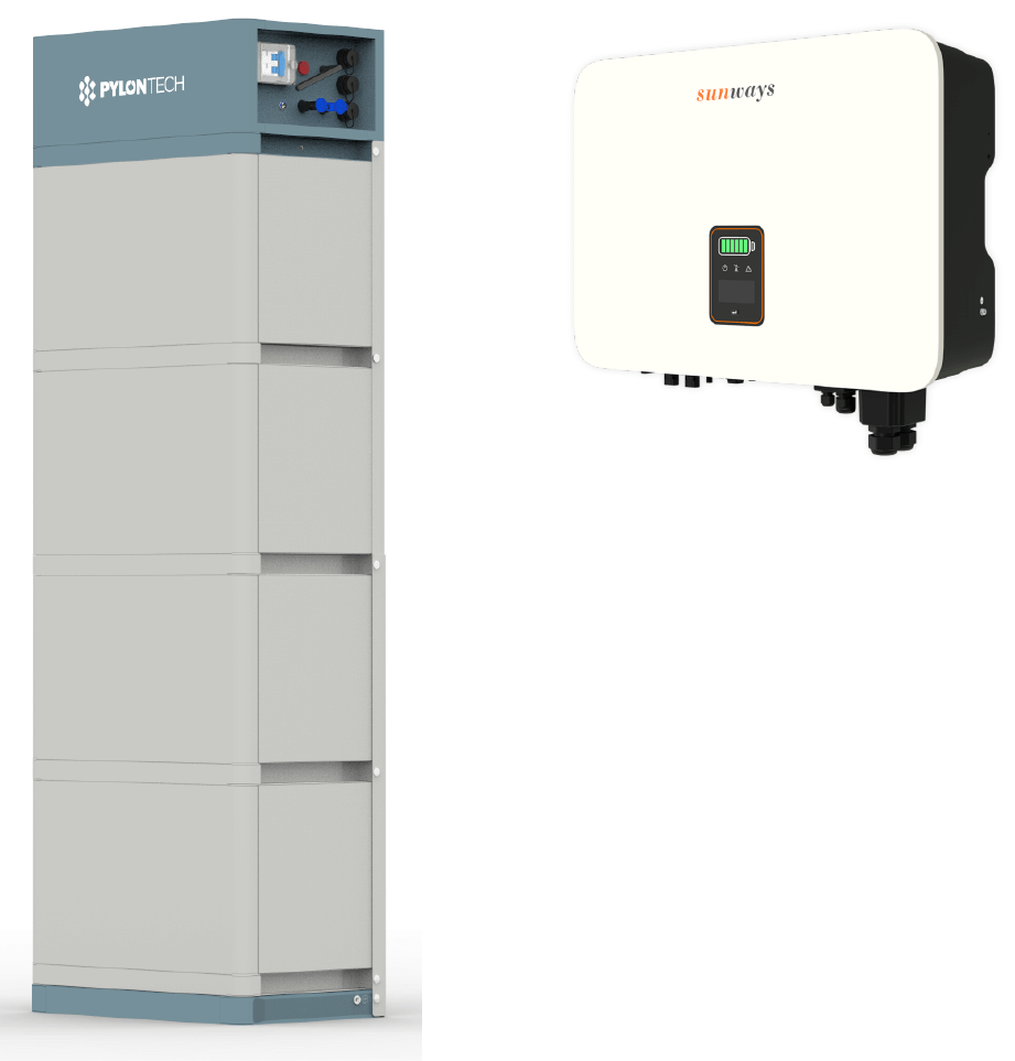 Pylontech Force H2 14,2 kWh mit Sunways Hybrid STH-10KTL-HT