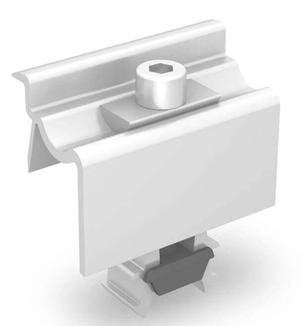 Univerzální koncová svorka panelu K2 OneEnd, stříbrná