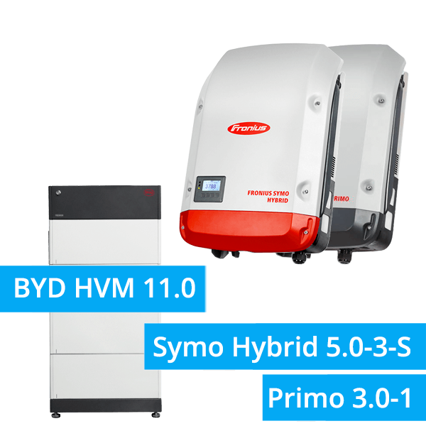 BYD Battery-Box Premium HVM 11.0 + Fronius 8,0 kW Power-Bundle